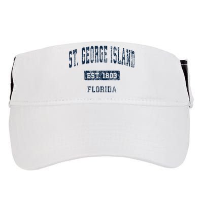 St. George Island Florida Fl Vintage Sports Established Adult Drive Performance Visor