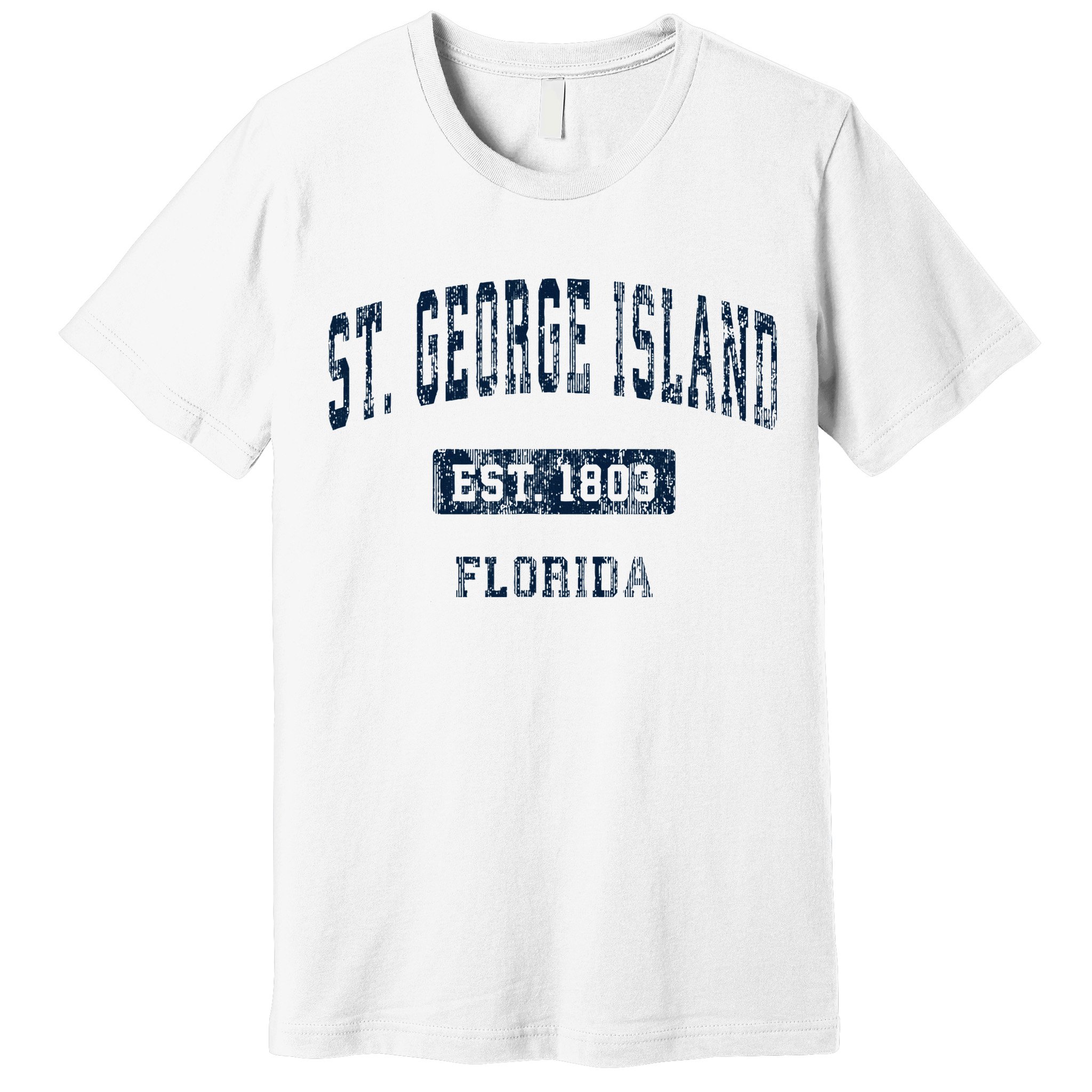 St. George Island Florida Fl Vintage Sports Established Premium T-Shirt