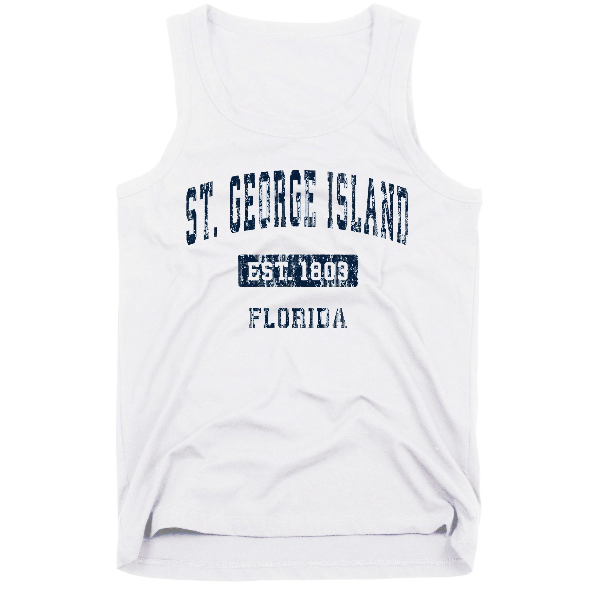 St. George Island Florida Fl Vintage Sports Established Tank Top