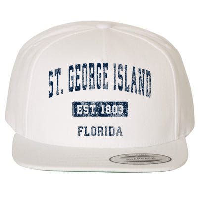 St. George Island Florida Fl Vintage Sports Established Wool Snapback Cap