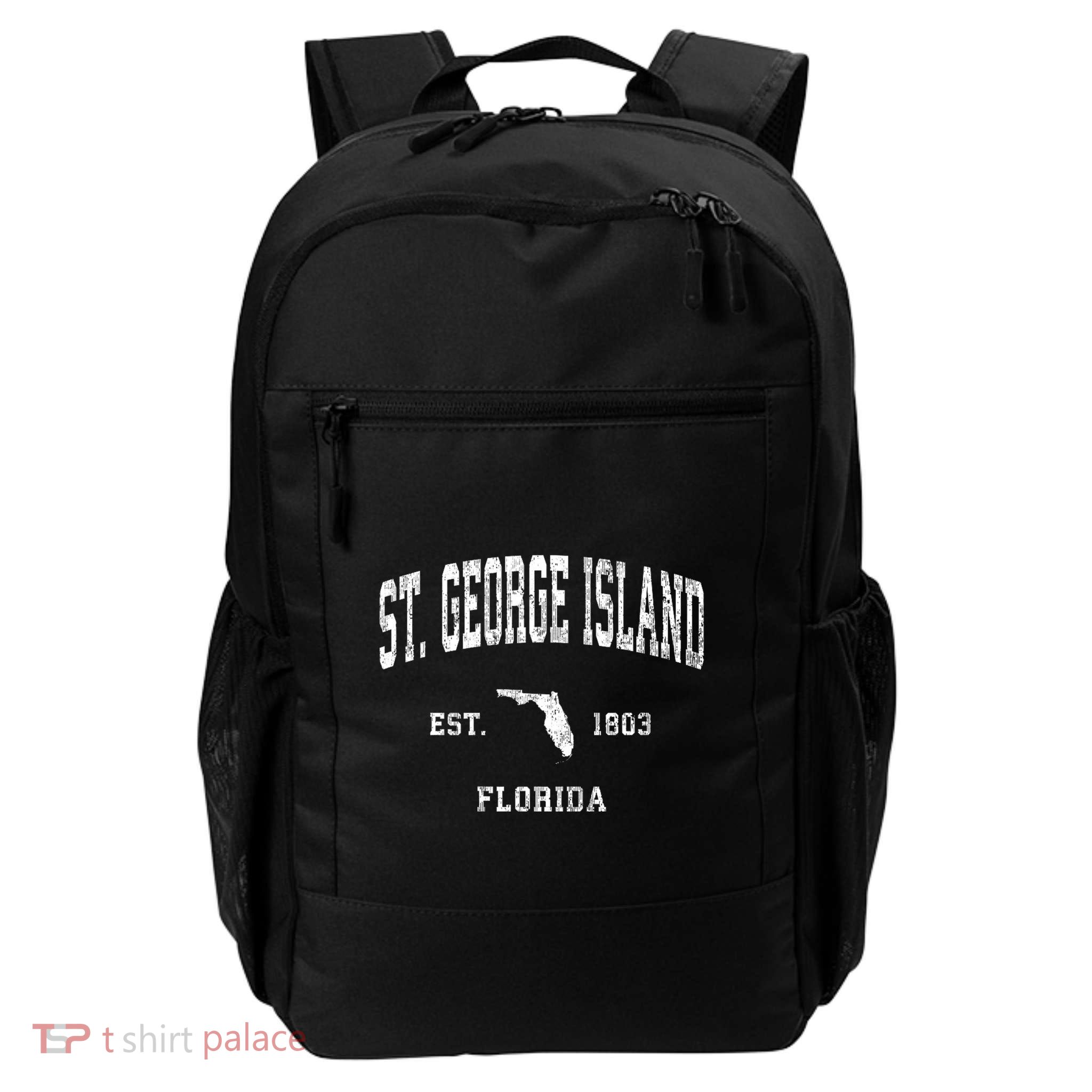 St. George Island Florida Fl Vintage Athletic Backpack