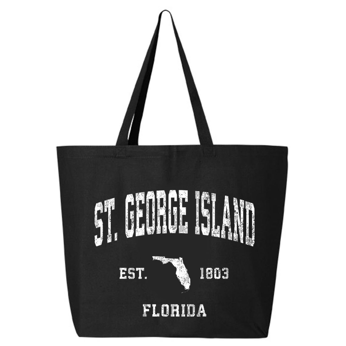 St. George Island Florida Fl Vintage Athletic 25L Jumbo Tote