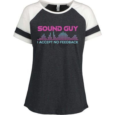 Sound Guy I Accept No Feedback For Audio And Sound Engineers Enza Ladies Jersey Colorblock Tee