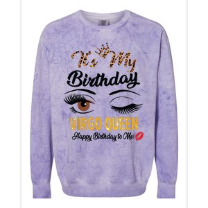 September Girl Its My Birthday Virgo Queen Bday Colorblast Crewneck Sweatshirt