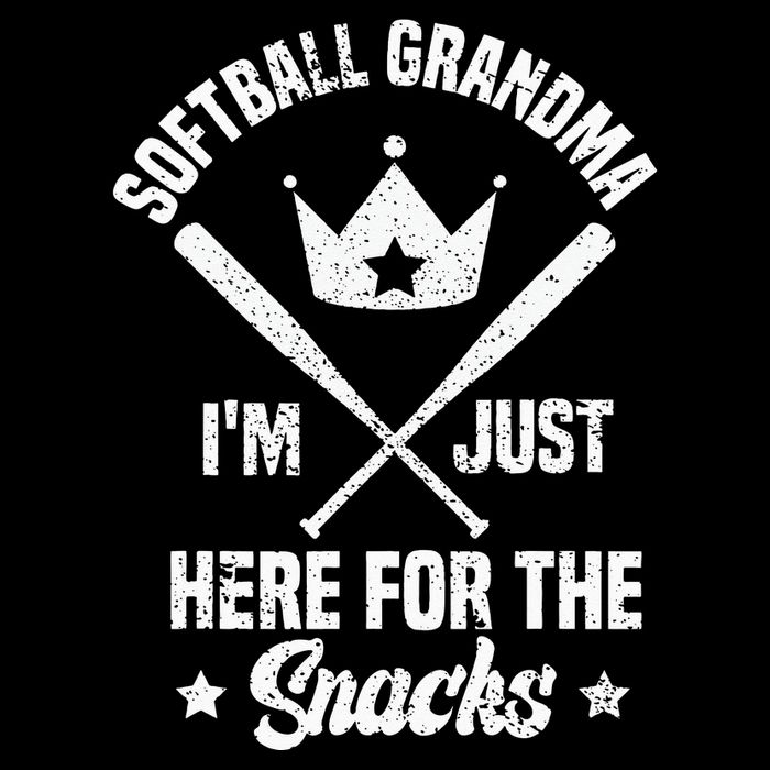 Softball Grandma I'm Just Here for the snacks Baseball Cute Drawstring Bag