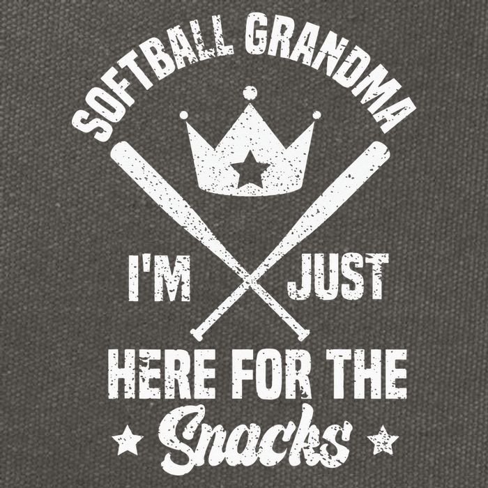 Softball Grandma I'm Just Here for the snacks Baseball Cute Cotton Canvas Backpack