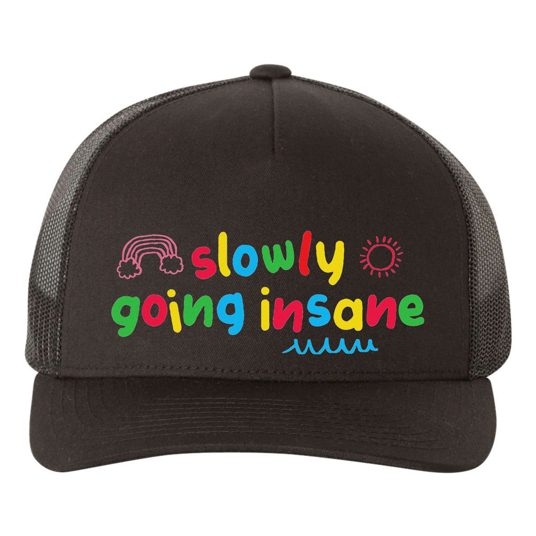 Slowly Going Insane Kidcore Clowncore Aesthetic Yupoong Adult 5-Panel Trucker Hat