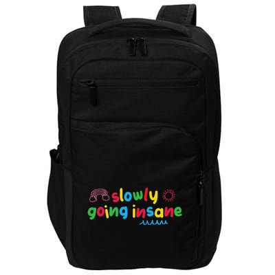 Slowly Going Insane Kidcore Clowncore Aesthetic Impact Tech Backpack