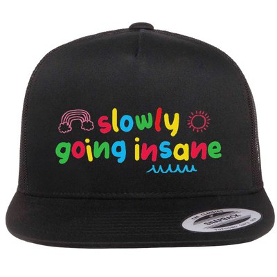 Slowly Going Insane Kidcore Clowncore Aesthetic Flat Bill Trucker Hat