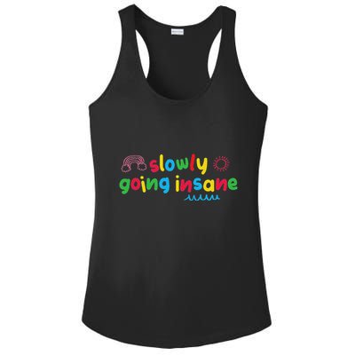 Slowly Going Insane Kidcore Clowncore Aesthetic Ladies PosiCharge Competitor Racerback Tank
