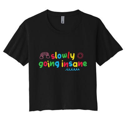 Slowly Going Insane Kidcore Clowncore Aesthetic Crop Top