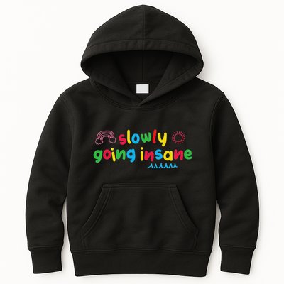 Slowly Going Insane Kidcore Clowncore Aesthetic Kids Hoodie