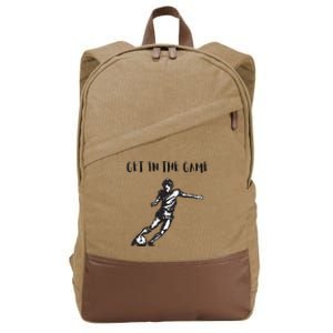 Soccer Get In The Game Cotton Canvas Backpack