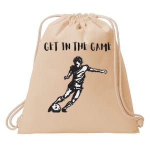 Soccer Get In The Game Drawstring Bag