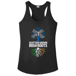 Scottish Grown Irish Roots Scotland Ireland Gift Ladies PosiCharge Competitor Racerback Tank