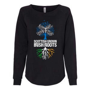 Scottish Grown Irish Roots Scotland Ireland Gift Womens California Wash Sweatshirt