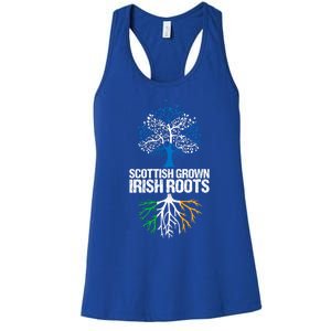 Scottish Grown Irish Roots Scotland Ireland Gift Women's Racerback Tank