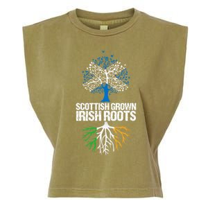 Scottish Grown Irish Roots Scotland Ireland Gift Garment-Dyed Women's Muscle Tee