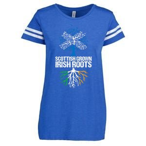 Scottish Grown Irish Roots Scotland Ireland Gift Enza Ladies Jersey Football T-Shirt