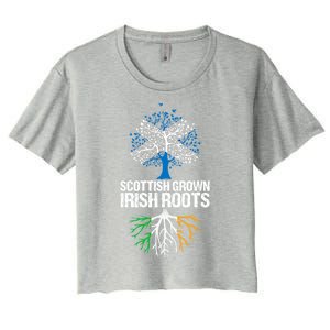 Scottish Grown Irish Roots Scotland Ireland Gift Women's Crop Top Tee