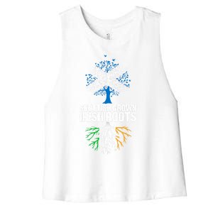 Scottish Grown Irish Roots Scotland Ireland Gift Women's Racerback Cropped Tank