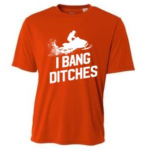 Snowmobile Gift I Bang Ditches Snowmobiling Gift Cooling Performance Crew T-Shirt