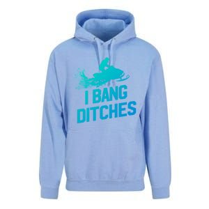 Snowmobile Gift I Bang Ditches Snowmobiling Gift Unisex Surf Hoodie