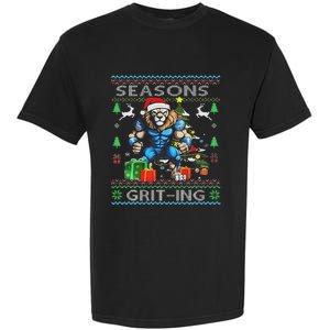 Seasons Grit Ings Lions Christmas Funny Ugly Christmas 2024 Garment-Dyed Heavyweight T-Shirt