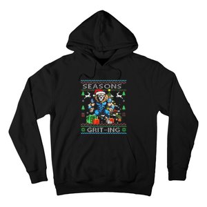 Seasons Grit Ings Lions Christmas Funny Ugly Christmas 2024 Hoodie