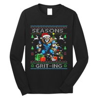 Seasons Grit Ings Lions Christmas Funny Ugly Christmas 2024 Long Sleeve Shirt