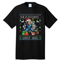 Seasons Grit Ings Lions Christmas Funny Ugly Christmas 2024 Tall T-Shirt