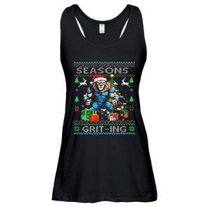 Seasons Grit Ings Lions Christmas Funny Ugly Christmas 2024 Ladies Essential Flowy Tank