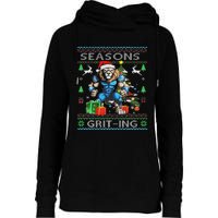 Seasons Grit Ings Lions Christmas Funny Ugly Christmas 2024 Womens Funnel Neck Pullover Hood