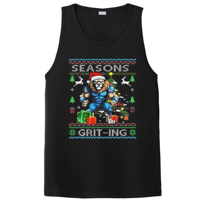 Seasons Grit Ings Lions Christmas Funny Ugly Christmas 2024 PosiCharge Competitor Tank