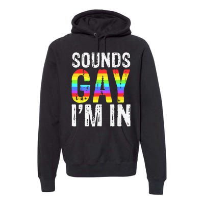 Sounds Gay I'm In LGBT Pride Gifts Premium Hoodie