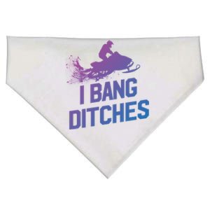 Snowmobile Gift I Bang Ditches Snowmobiling Gift USA-Made Doggie Bandana