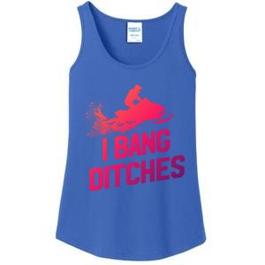 Snowmobile Gift I Bang Ditches Snowmobiling Gift Ladies Essential Tank