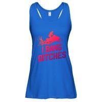 Snowmobile Gift I Bang Ditches Snowmobiling Gift Ladies Essential Flowy Tank