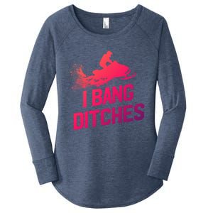 Snowmobile Gift I Bang Ditches Snowmobiling Gift Women's Perfect Tri Tunic Long Sleeve Shirt