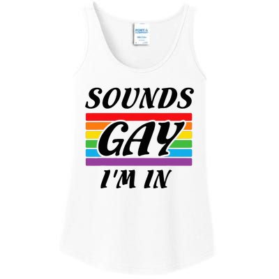 Sounds G.A.Y I Am Here Lgbt Ladies Essential Tank