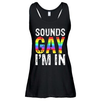 Sounds Gay I'm In LGBT Pride Gifts Ladies Essential Flowy Tank