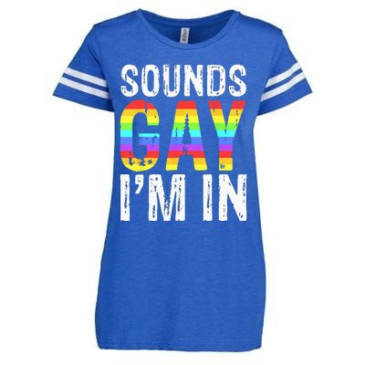 Sounds Gay I'm In LGBT Pride Gifts Enza Ladies Jersey Football T-Shirt