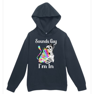 Sounds Gay Im In Funny Lgbt Pride Ally Gothic Rainbow Cat Meaningful Gift Urban Pullover Hoodie