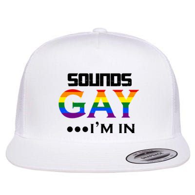 Sounds Gay I'm In Lgbt Pride Funny Rainbow Flatbill Hat