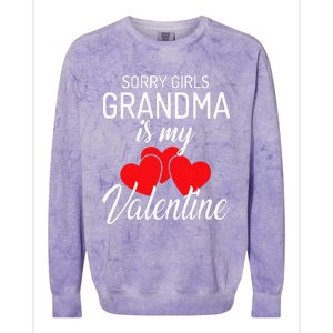 Sorry Grandma Is My Valentine Valentines Day Colorblast Crewneck Sweatshirt