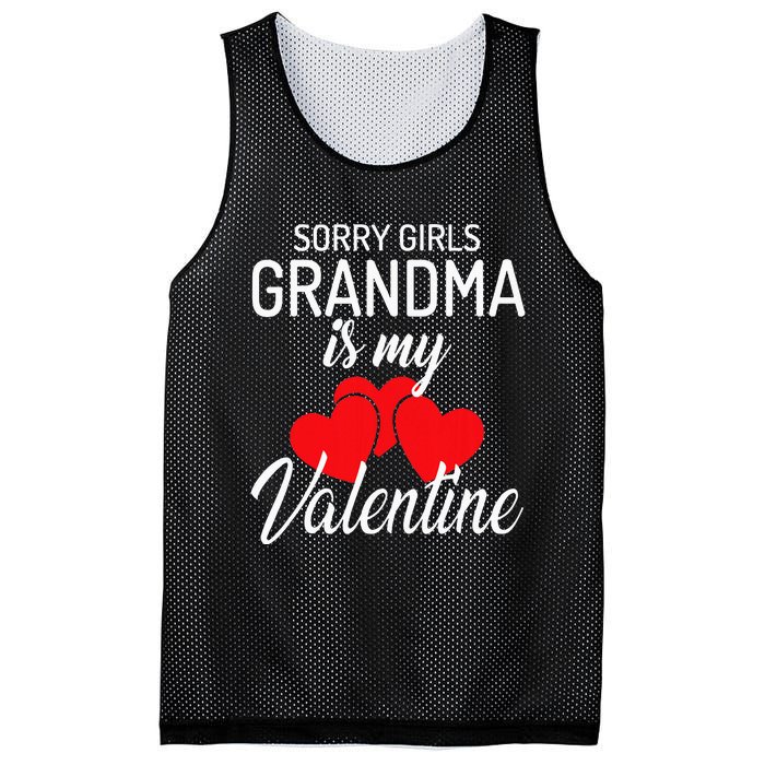 Sorry Grandma Is My Valentine Valentines Day Mesh Reversible Basketball Jersey Tank