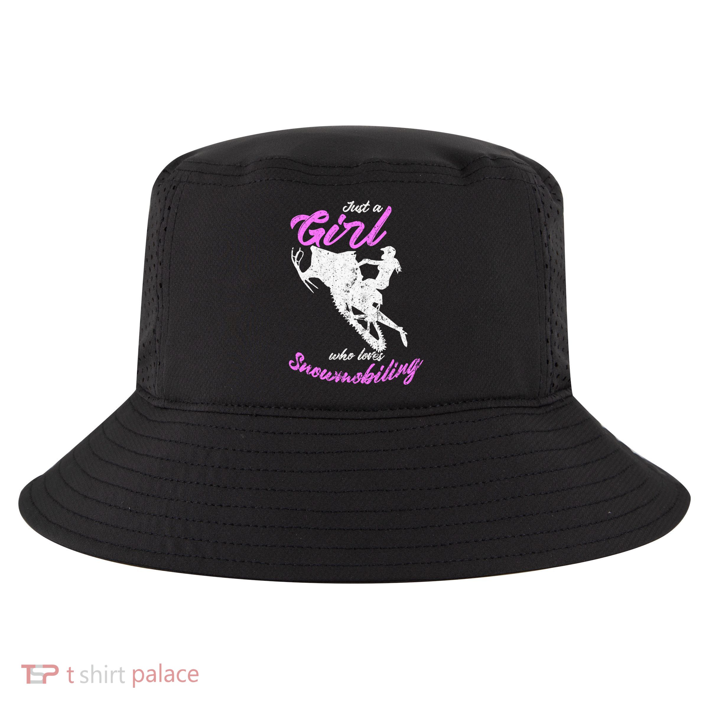 Snowmobile Girl I Just A Girl Who Loves Snowmobiling Cool Comfort Performance Bucket Hat