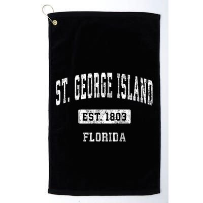 St. George Island Florida Fl Vintage Sports Established Golf Towel