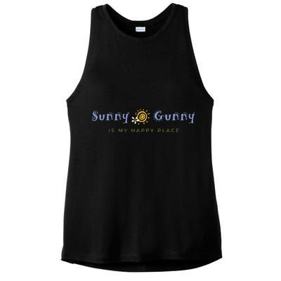Sunny Gunny Is My Happy Place Colorado Gifts Ladies PosiCharge Tri-Blend Wicking Tank