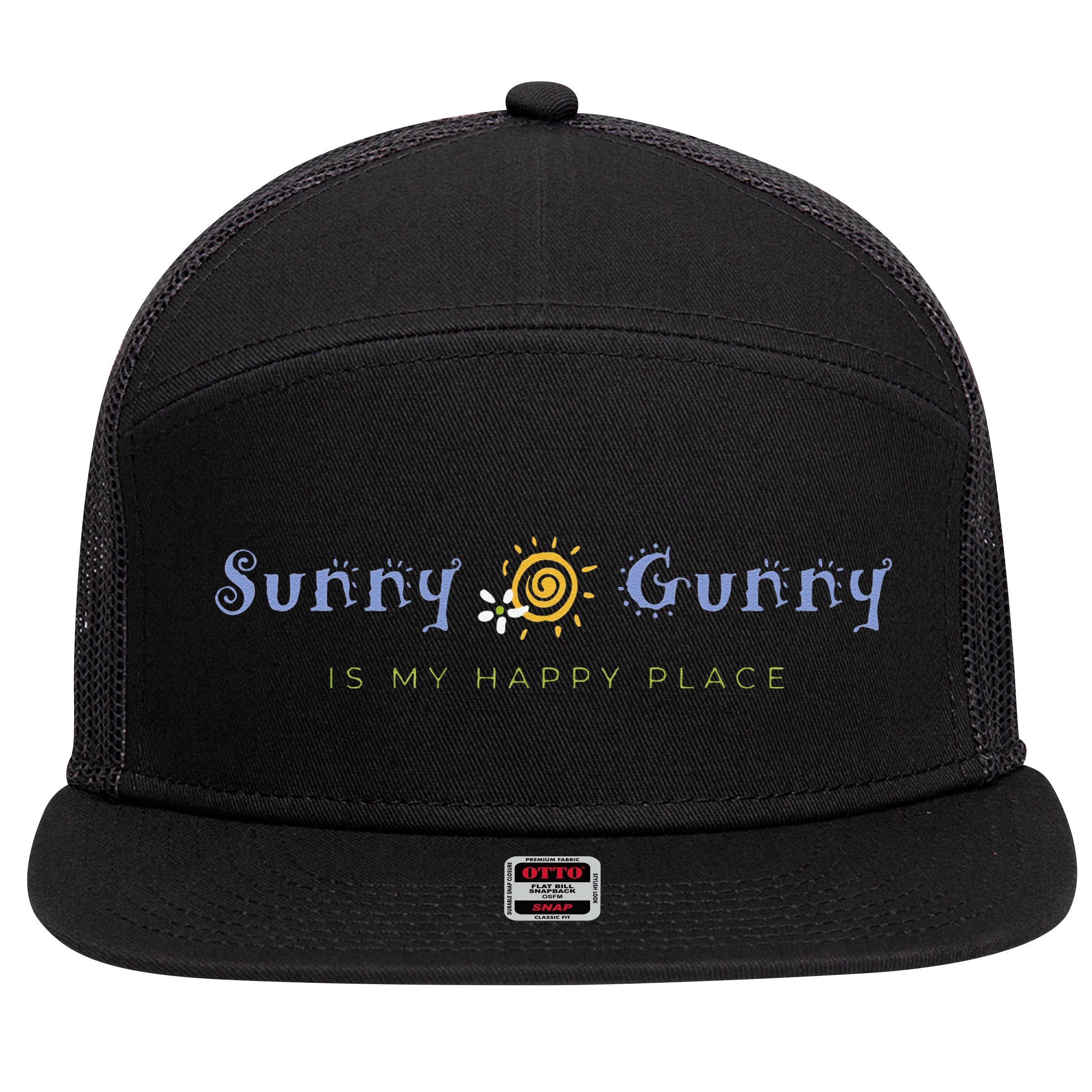 Sunny Gunny Is My Happy Place Colorado Gifts 7 Panel Mesh Trucker Snapback Hat